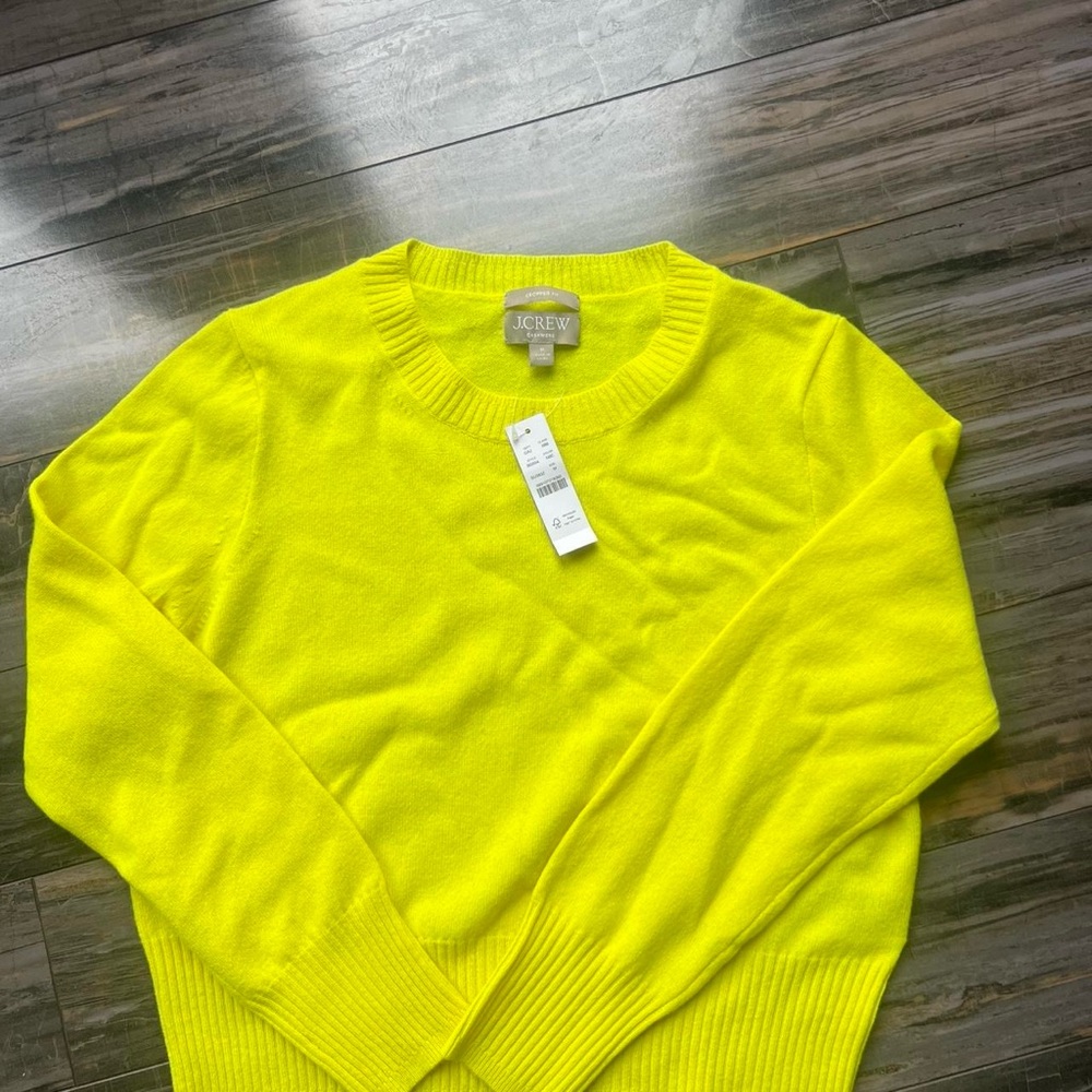 J. Crew Women’s Bright Yellow cashmere Sweater
